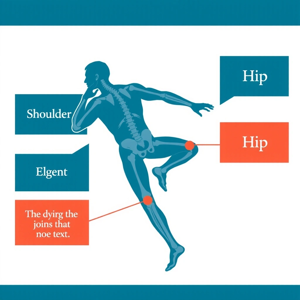 Anatomical diagram of joints in motion